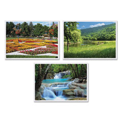 Hoffmaster Summer Multi-Pack Placemats, 10 X 14, Three Different Scenes, 1,000/carton