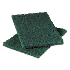 3M Heavy-Duty Scouring Pad 86, Green, 6 X 9, 6/pack, 10 Packs/carton