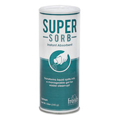 Fresh Products Super-Sorb Liquid Spill Absorbent, Lemon Scent, 720 oz Absorbing Volume, 12 oz Shaker Can