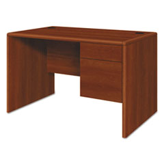Hon Company 10700 Series Single Pedestal Desk With Three-Quarter Height Right Pedestal, 48