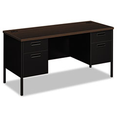Hon Company Metro Series Kneespace Credenza, 60w X 24d X 29.5h, Mocha/black