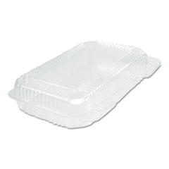Dart StayLock Clear Hinged Lid Containers, 6.8 x 9.4 x 2.1, Clear, Plastic, 125/Pack, 2 Packs/Carton