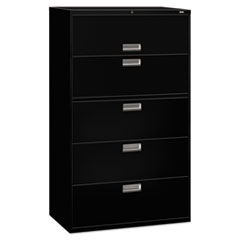 Hon Company Brigade 600 Series Lateral File, 4 Legal/letter-Size File Drawers, 1 Roll-Out File Shelf, Black, 42