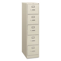 Hon Company 310 Series Vertical File, 5 Letter-Size File Drawers, Light Gray, 15