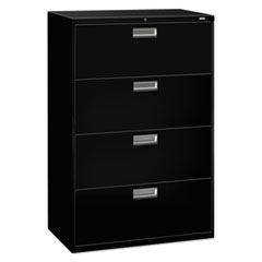 Hon Company Brigade 600 Series Lateral File, 4 Legal/letter-Size File Drawers, Black, 36