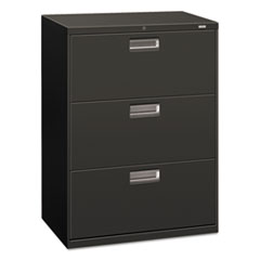 Hon Company Brigade 600 Series Lateral File, 3 Legal/letter-Size File Drawers, Charcoal, 30