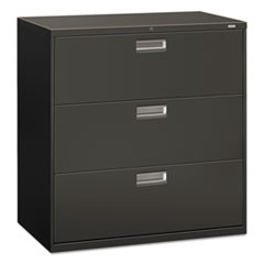 Hon Company Brigade 600 Series Lateral File, 3 Legal/letter-Size File Drawers, Charcoal, 42