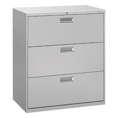 Hon Company Brigade 600 Series Lateral File, 3 Legal/letter-Size File Drawers, Light Gray, 36