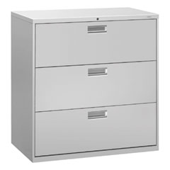Hon Company Brigade 600 Series Lateral File, 3 Legal/letter-Size File Drawers, Light Gray, 42