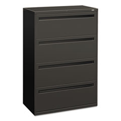 Hon Company Brigade 700 Series Lateral File, 4 Legal/letter-Size File Drawers, Charcoal, 36