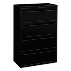 Hon Company Brigade 700 Series Lateral File, 4 Legal/letter-Size File Drawers, Black, 36