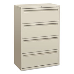 Hon Company Brigade 700 Series Lateral File, 4 Legal/letter-Size File Drawers, Light Gray, 36