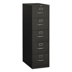 Hon Company 310 Series Vertical File, 5 Legal-Size File Drawers, Charcoal, 18.25