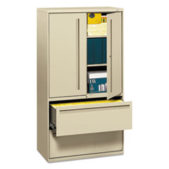 Hon Company Brigade 700 Series Lateral File, Three-Shelf Enclosed Storage, 2 Legal/letter-Size File Drawers, Putty, 36