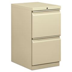 Hon Company Brigade Mobile Pedestal, Left Or Right, 2 Letter-Size File Drawers, Putty, 15