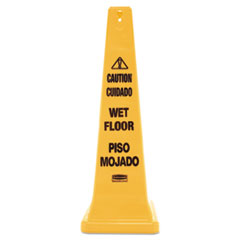 Rubbermaid Multilingual Wet Floor Safety Cone, 12.25 X 12.25 X 36