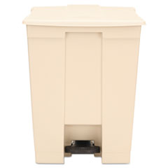 Rubbermaid Legacy Step-On Receptacle, 18 gal, Polyethylene, Beige
