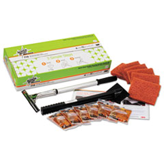 3M Quick Clean Griddle Cleaning System Starter Kit, 4 X 5.24, Orange
