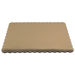 Southern Champion Tray Gold Cake Pads, 1/4 Sheet, 10 x 14, Gold, Paper, 100/Carton