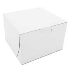 Southern Champion Tray White One-Piece Non-Window Bakery Boxes, 6 x 6 x 4, White, Paper, 250/Bundle
