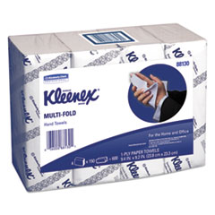 Kimberly Clark Multi-Fold Paper Towels, 4-Pack Bundles, 1-Ply, 9.2 x 9.4, White, 150/Pack, 16 Packs/Carton