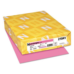 Neenah Paper Color Cardstock, 65 lb Cover Weight, 8.5 x 11, Pulsar Pink, 250/Pack