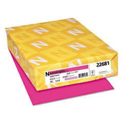 Neenah Paper Color Paper, 24 lb Bond Weight, 8.5 x 11, Fireball Fuchsia, 500/Ream