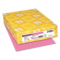 Neenah Paper Color Paper, 24 lb Bond Weight, 8.5 x 11, Pulsar Pink, 500/Ream