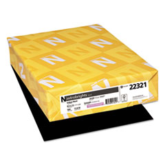 Neenah Paper Color Paper, 24 lb Bond Weight, 8.5 x 11, Eclipse Black, 500/Ream