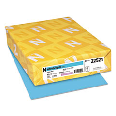 Neenah Paper Color Paper, 24 lb Bond Weight, 8.5 x 11, Lunar Blue, 500 Sheets/Ream