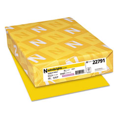 Neenah Paper Color Cardstock, 65 lb Cover Weight, 8.5 x 11, Sunburst Yellow, 250/Pack