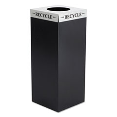 SAFCO Products Square-Fecta Lid, Recycle, 15.5w x 15.5d x 3h, Silver, Ships in 1-3 Business Days