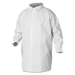 Kimberly Clark A40 Liquid And Particle Protection Lab Coats, 2x-Large, White, 30/carton