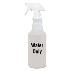 Diversey Water Only Spray Bottle, Clear, 32 Oz, 12/carton