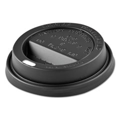 Dart Solo Traveler Sip Through Lids for ThermoGuard Hot Cups, Fits 12, 16, 20, 24 oz, Black, 1,200/Carton