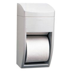 Bobrick Washroom Matrix Series Two-Roll Tissue Dispenser, 6.25 x 6.88 x 13.5, Gray