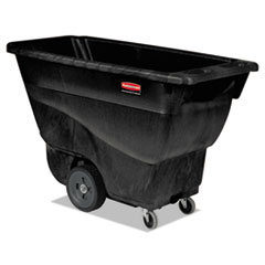 Rubbermaid Structural Foam Tilt Truck, 101 gal, 450 lb Capacity, Plastic, Black