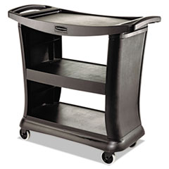 Rubbermaid Executive Service Cart, Plastic, 3 Shelves, 300 lb Capacity, 20.33