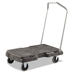 Rubbermaid Triple Trolley Platform Truck with Angled-Loop Handle, 500 lb Capacity, 20.5 x 32.5 x 35, Black