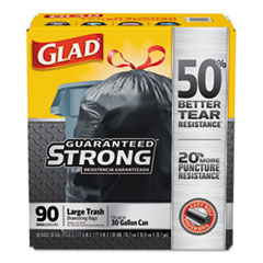 Clorox Drawstring Large Trash Bags, 30 Gal, 1.05 Mil, 30