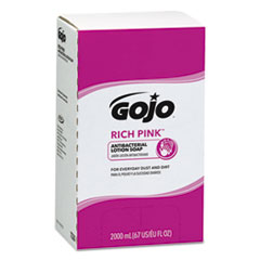 Go-Jo Rich Pink Antibacterial Lotion Soap Refill, Floral, 2,000 Ml, 4/carton