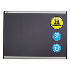Quartet Mfg. Prestige Plus Magnetic Fabric Bulletin Boards, 72 x 48, Gray Surface, Silver Aluminum Frame
