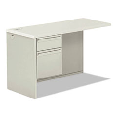 Hon Company 38000 Series Return Pedestal, Box/File, 26.38w x 50.38d x 31.38h, Left, Silver/Light Gray