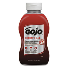 Go-Jo Cherry Gel Pumice Hand Cleaner, Cherry Scent, 10 Oz Bottle, 8/carton