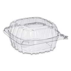 Dart ClearSeal Hinged-Lid Plastic Containers, 13.8 oz, Clear, Plastic, 500/Carton