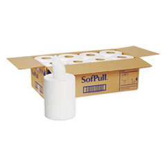 Georgia Pacific SofPull Premium Junior Capacity Towel, 1-Ply, 7.8 x 14.8, White, 225/Roll, 8 Rolls/Carton
