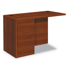 Hon Company 10700 Series Full Left Pedestal Return, 48w x 24d x 29.5h, Cognac