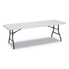 Alera Rectangular Plastic Folding Table, 96w X 30d X 29.25h, Gray