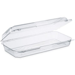 Dart StayLock Clear Hinged Lid Containers, 50.2 oz, 6.8 x 13.4 x 2.6, Plastic, 200/Carton