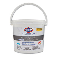 Clorox VersaSure Cleaner Disinfectant Wipes, 1-Ply, 12 x 12, Fragranced, White, 110/Bucket